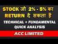 Stock Which can give 5% Return | ACC Limited | Stock Analysis