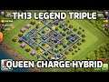 3 Star with TH13 Queen Charge Hybrid Max Base - Legend League Raids - Clash of Clans