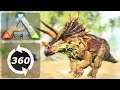 🦖 360 video Jurassic Dinosaurs 3D VR of ARK Survival Evolved in 4K Virtual Reality