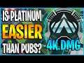 Are Platinum Lobbies EASIER Than Pubs? (Apex Legends Season 9 Ranked)