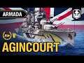 Armada. Battleship Agincourt. World of Warships guide