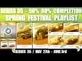 FH4 SPRING 35 FESTIVAL PLAYLIST 80% HOW TO COMPLETE SERIES 35 SPRING PR STUNTS SWAN DIVE DANGER SIGN