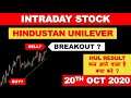Intraday Stock : Hindustan Unilever | Stocks For Tomorrow | 20th Oct 2020