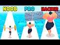 NOOB vs PRO vs HACKER - Weight Runner 3D