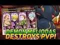 100% WIN RATE Ungeared PvP! Demon Meliodas Is A MONSTER! | Seven Deadly Sins Grand Cross