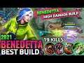 Did Benedetta Got Nerf? | Benedetta Best Build 2021 | Top 1 Global Benedetta Build - MLBB