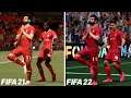 FIFA 21 VS FIFA 22 | Gameplay Comparison