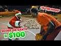 Score On Santa, Win $100 vs The Hood!