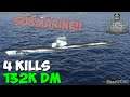 World of WarShips | Balao | 4 KILLS | 132K Damage - Submarine Replay Gameplay 4K 60 fps
