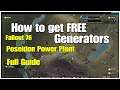 Fallout 76 Free Generators from Poseiden Power Plant Full Run of the Quest