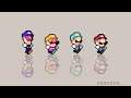 Pixel Art Timelapse - Mario, Luigi, Wario and Waluigi Walk Cycle