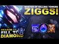 ZIGGS IS THE MASTER OF KILLING TOWERS - Fill to Diamond | League of Legends