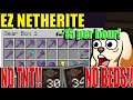 Ancient Debris / Netherite Scrap EZ Mining Tutorial - No Mods, No TNT, No Beds - Minecraft