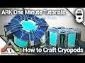 HOW TO CRAFT CRYOPODS WITHOUT A TEK REPLICATOR! Ark: Survival Evolved [One Minute Tutorials]