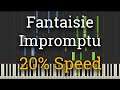 Chopin - Fantaisie Impromptu (Slow Piano Tutorial) [20% Speed]