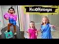 Hello Neighbor in Real Life Tiny House Toy Scavenger Hunt! New Nanables Found!