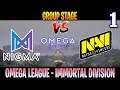 NIGMA vs NAVI Game 1 | Bo3 | Groupstage OMEGA League Immortal Division | DOTA 2 LIVE