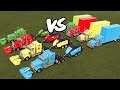 TRUCKS vs SQUARE BALE WRAPPER! | MULTI JOB: GRASS MOVER & BALER & AUTO LOADER | Farming Simulator 19