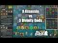 9 Assassin vs 3 Divinity God Build - How to Use GrimTouch Wizard - Auto Chess Mobile Gameplay