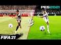 FIFA 21 vs. PES 2021: Shooting (Long Shots, Finesse Shots, Volleys, Lobs & More) 4K