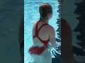 Kristen Prout One-Piece Red Swimsuit Butt Pool Scene