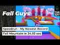 Fall Guys Speedrun Fall Mountain, perfect run | Newest record, 34.93 seconds