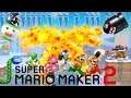 Mario maker 2: lots of dead marios.