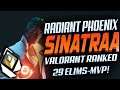SINATRAA DOMINATING AS PHOENIX! 29 ELIMS! MVP! [ VALORANT RADIANT ]