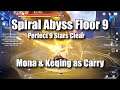 Spiral Abyss Floor 9 Mona & Keqing as Carry Perfect 9 Stars Clear - Genshin Impact Global