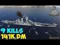World of WarShips | Alaska | 9 KILLS | 149K Damage - Replay Gameplay 4K 60 fps