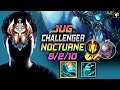 Challenger Nocturne Jungle vs Diana - 챌린저 정글 녹턴 템트리 룬 발분 치속 ノクターン Ноктюрн 永恒梦魇 夜曲 - LOL KR 11.13