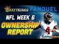 FREE NFL WEEK 6 ROTOGRINDERS DFS OWNERSHIP REPORT