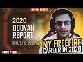 My Free Fire Career In Year 2020 - Booyah Report 2020 by Dev Alone #onehander
