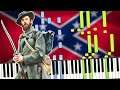 Confederate Song - I Wish I Was In Dixie Land Piano Cover (Sheet Music + midi) Synthesia tutorial