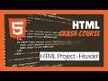 HTML Project - Header | HTML Crash Course for Beginners