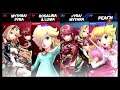 Super Smash Bros Ultimate Amiibo Fights  – Pyra & Mythra #340 Mythra & Rosalina vs Pyra & Peach
