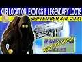 XUR Location, Exotics & Legendary Loots September 3rd, 2021- ( Destinty 2 Season Of The Lost)