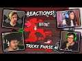 Youtuber's React To Tricky Phase 4! | Friday Night Funkin VS. Tricky | Expurgation