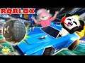 Rocket League with Race Cars!! Lets Play Roblox Blocky League! Alpha Lexa VS Combo Panda
