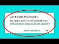 How To Fix Can't Install MCDonald's Error On Google Play Store Android & Ios
