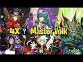Masters Volk:  4x Healers/Staff Clear Gameplay | Dragalia Lost