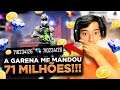 A GARENA ERROU? ME MANDOU 71 MILHÕES DE OURO E DIAMANTES?!!