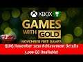 Xbox Games With Gold - November 2020 Achievement Details