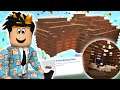 building a BLOXBURG HOUSE OUT OF TABLES ONLY with NEW UPDATE FEATURES... strange