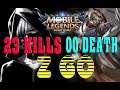 MOBILE LEGENDS : LEOMORD  Z GO ( MVP / 23 KILLS / 00 DEATH ) 01/07/2021 - 60 FPS -