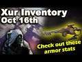 Destiny 2 - Where is Xur - Oct 16th - Xur Location & Inventory - IO: Giant's Scar - The Queenbreaker