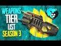 Ranking Every Weapon in Apex Legends Season 3 Weapon Tier List