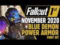 Fallout 76 November 2020 - Blue Demon Power Armor Paint - Fallout 1st November 2020