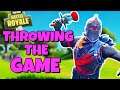 Fortnite | **NEW** LTM - CATCH Funny Moments ( Throwing The Game !! )