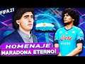 HOMENAJE a DIEGO ARMANDO MARADONA en Fifa 21 Modo Carrera🤍💙 #Maradona